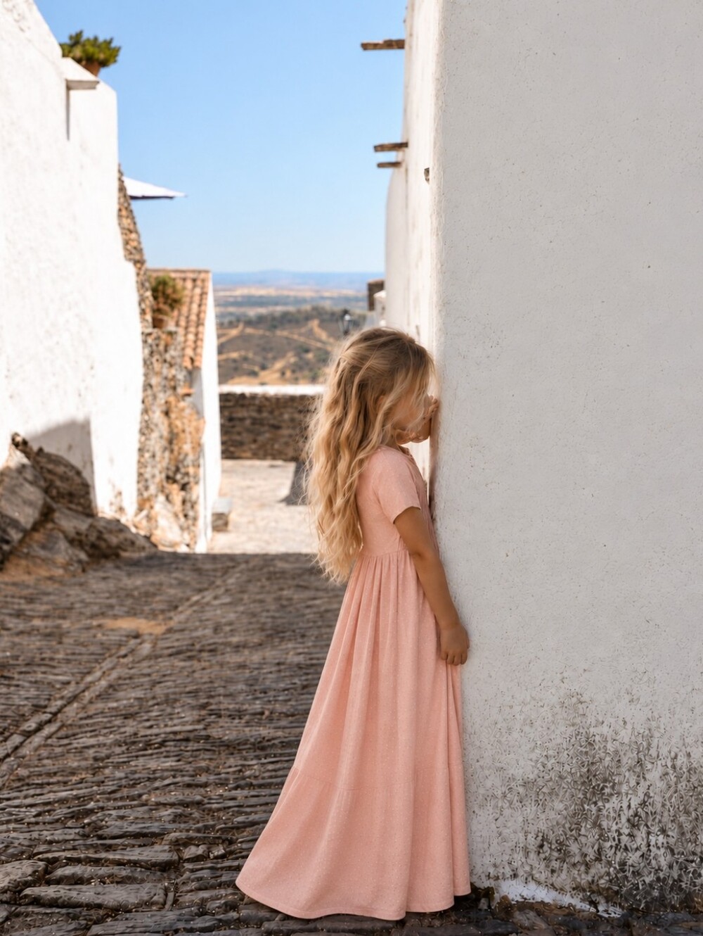 Omi + Jo by Well Dressed Wolf Girls Size 6 Pink Swiss Dot Maxi Dress